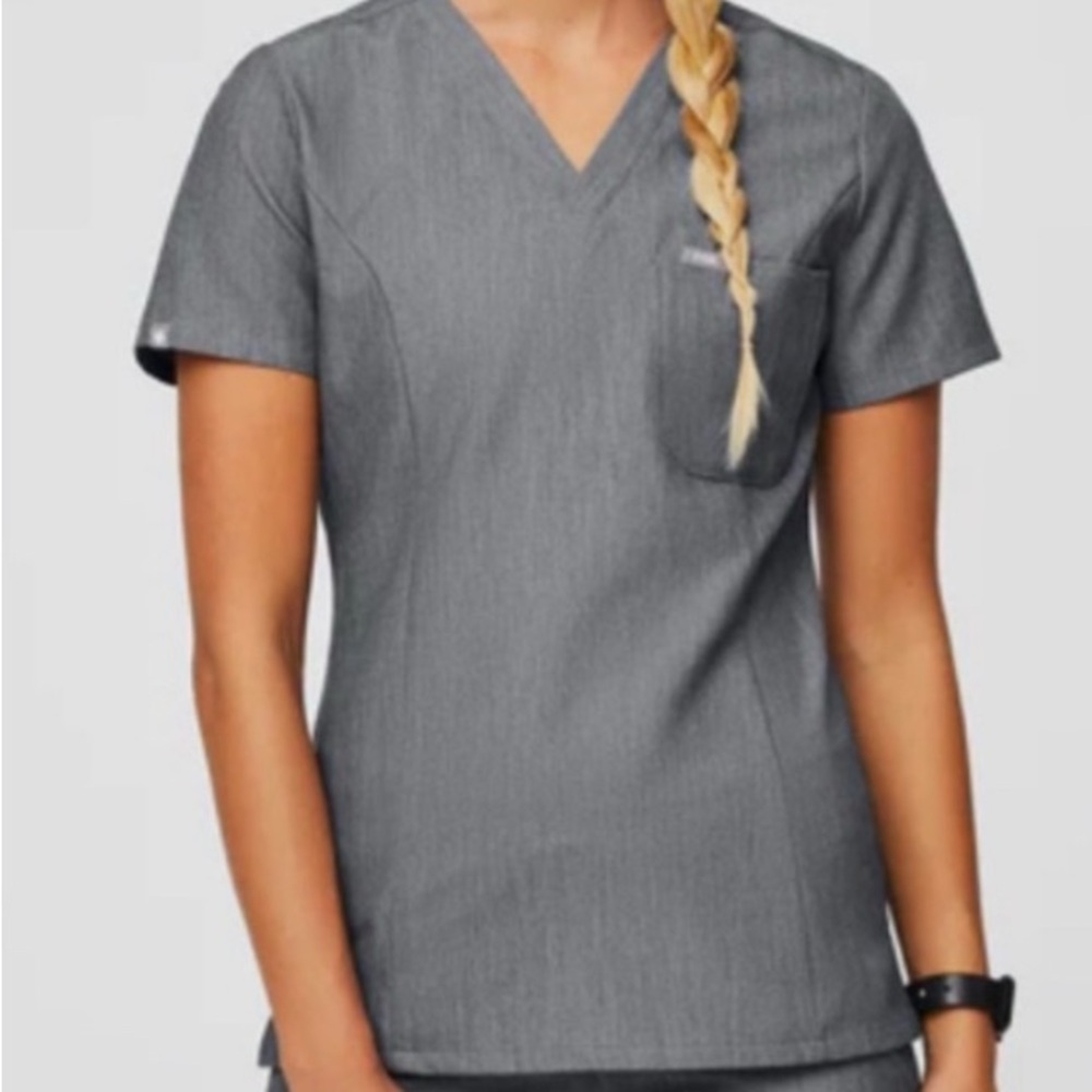Figs Grey Scrubs Top Size XS 
Chest Pocket EUC
